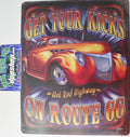 Route 66 Vintage Replica Tin Metal Sign for Ford Hot Rod
