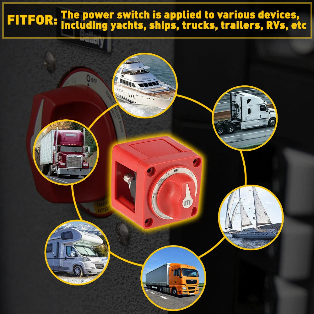 Dual Battery Selector Switch for Marine Boat Truck (4 Position)