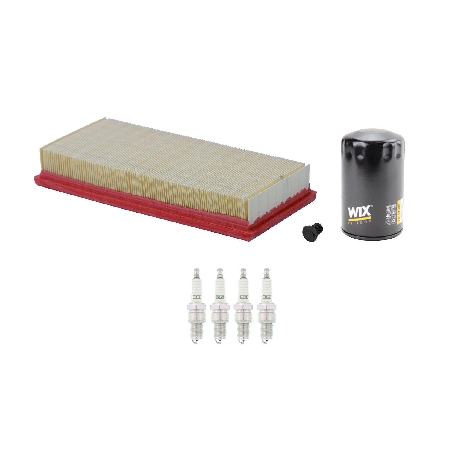Wix Engine Air Oil Filters & NGK Spark Plugs Kit for Audi 4000 (1980–1987)