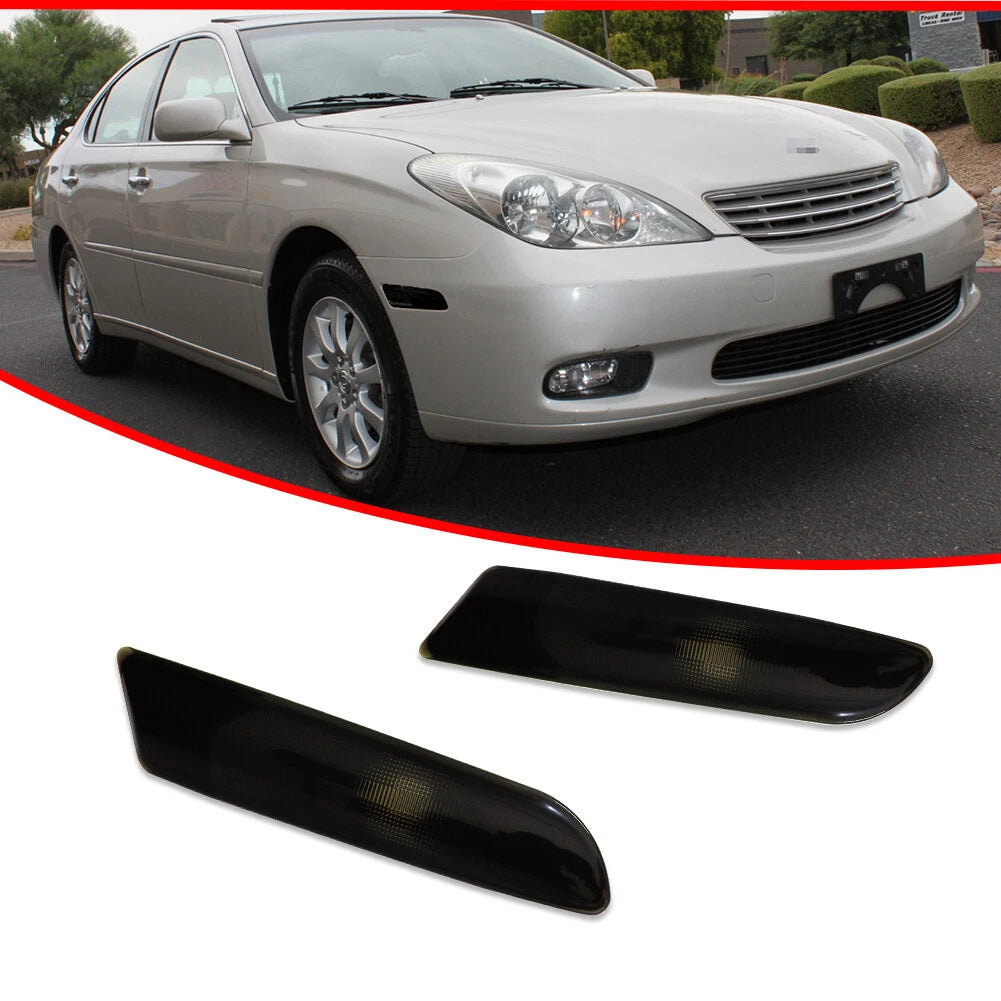 2X Smoked Lens Front Side Marker Lights for Lexus ES300 (2002–2003) & ES330 (2004–2006)