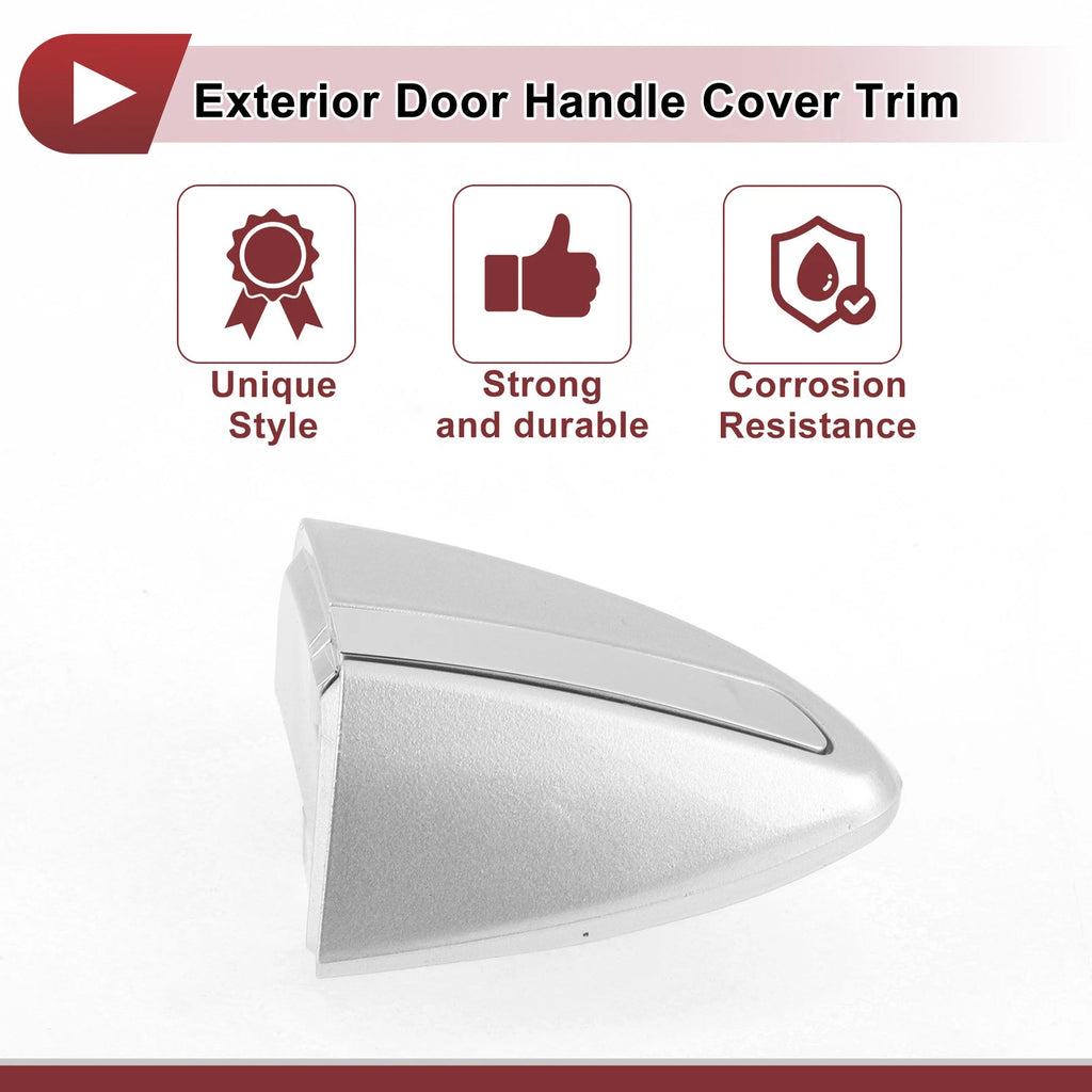 Exterior Door Handle Cover Trim for Toyota Corolla (2014–2018) Silver Tone