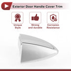 Exterior Door Handle Cover Trim for Toyota Corolla (2014–2018) Silver Tone