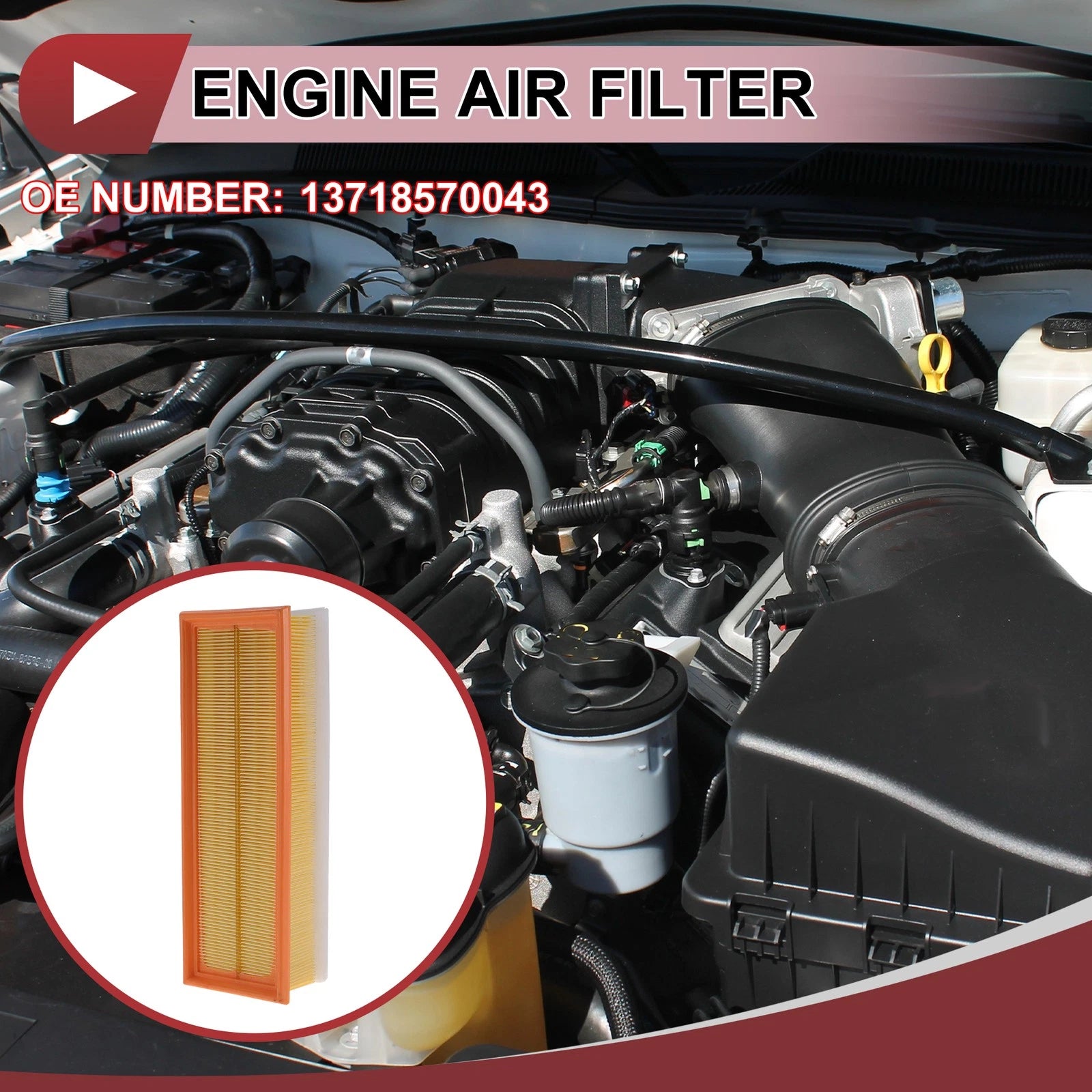 Air Filter 13718570043 for BMW X3 F25 (2011–2017)