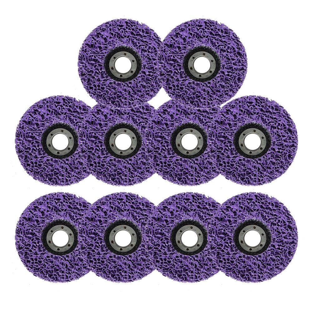 Set of 10 Strip Discs for Angle Grinders (4-1/2" x 7/8")