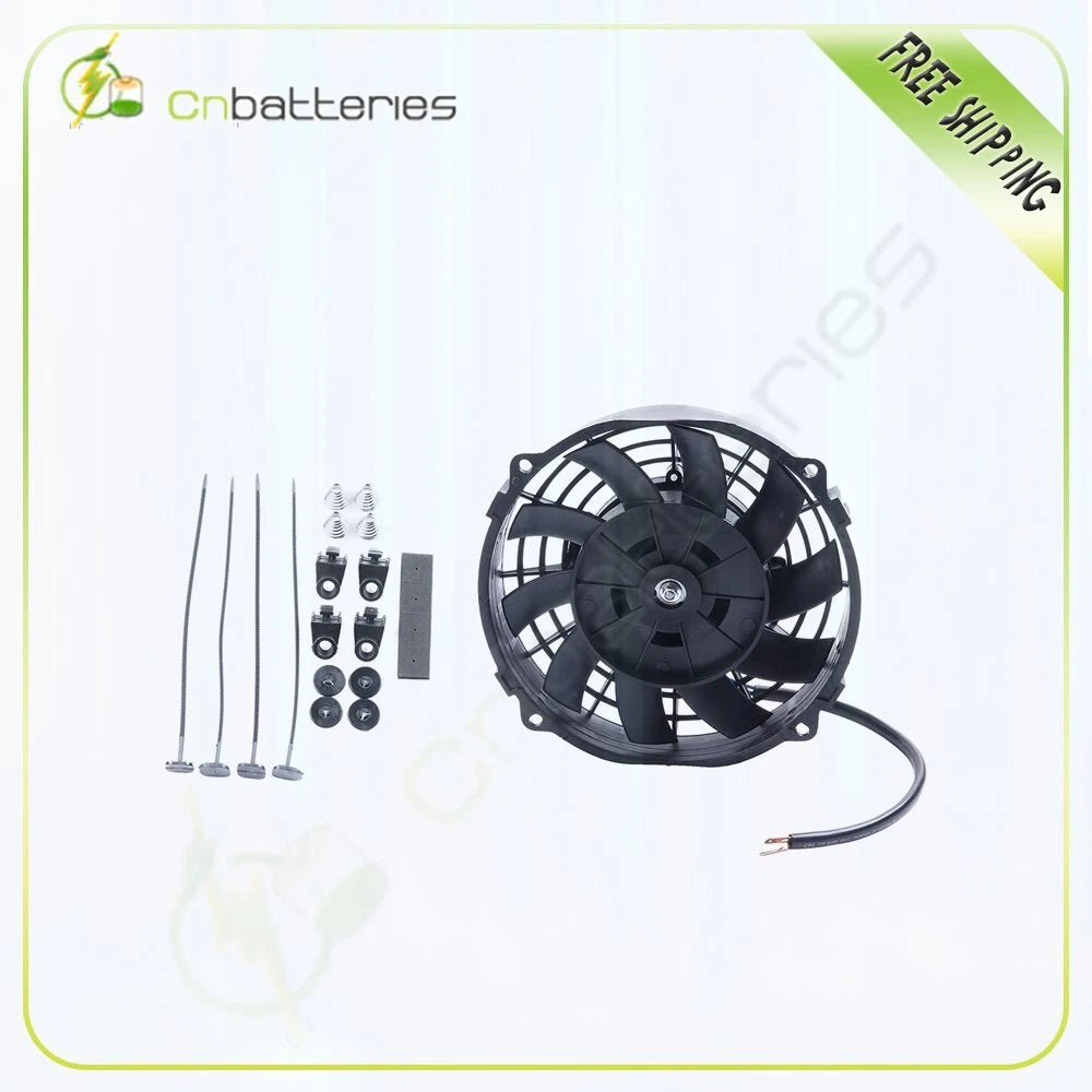 7" Slim Push Pull Electric Radiator Cooling Fan 12V Mount Kit