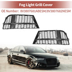 1 Pair Front Fog Light Grill for Audi A3 (2017–2020) No. 8V3807681ABESM Honeycomb