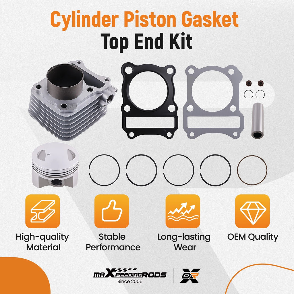 Top End Rebuild Kit for Suzuki GN125 EN125 GS125 (62mm, 2009–2011)