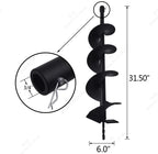 6" Earth Auger Drill Bits for Gas Powered Post Hole Digger