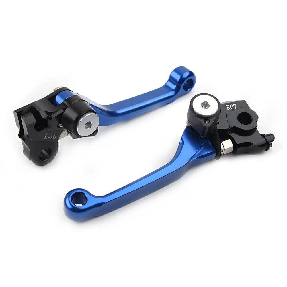 2X CNC Pivot Brake Clutch Levers for Honda CRF250R CRF450R (2007–2022) Blue