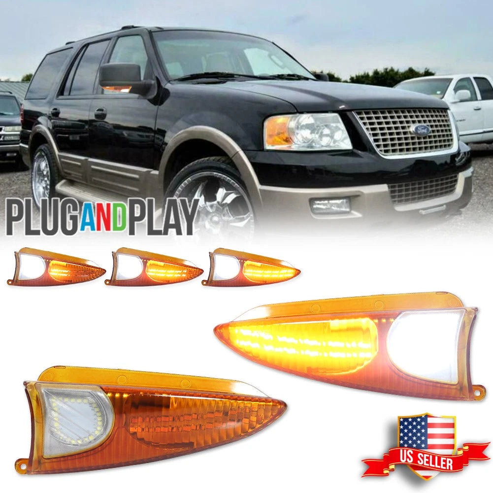 Dynamic Amber LED Mirror Signal Puddle Light for Ford Expedition Navigator (2003–2006)