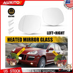 Heated Mirror Glass Pair with Plate for Porsche Cayenne (2008–2010)