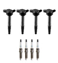 Set of 4 Ignition Coils & 4 Iridium Spark Plugs for Toyota L4