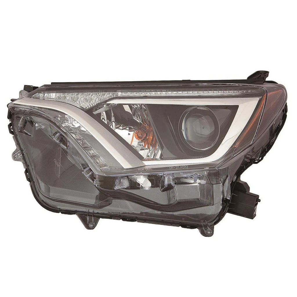 Replacement Driver Side Halogen Headlight Lens Housing for Toyota RAV4 (2016–2018)