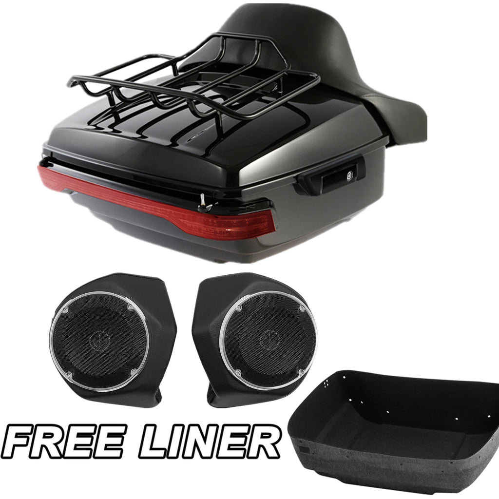 Trunk Rack Light Speakers Pad for Harley CVO Touring Road Glide (2014–2025)