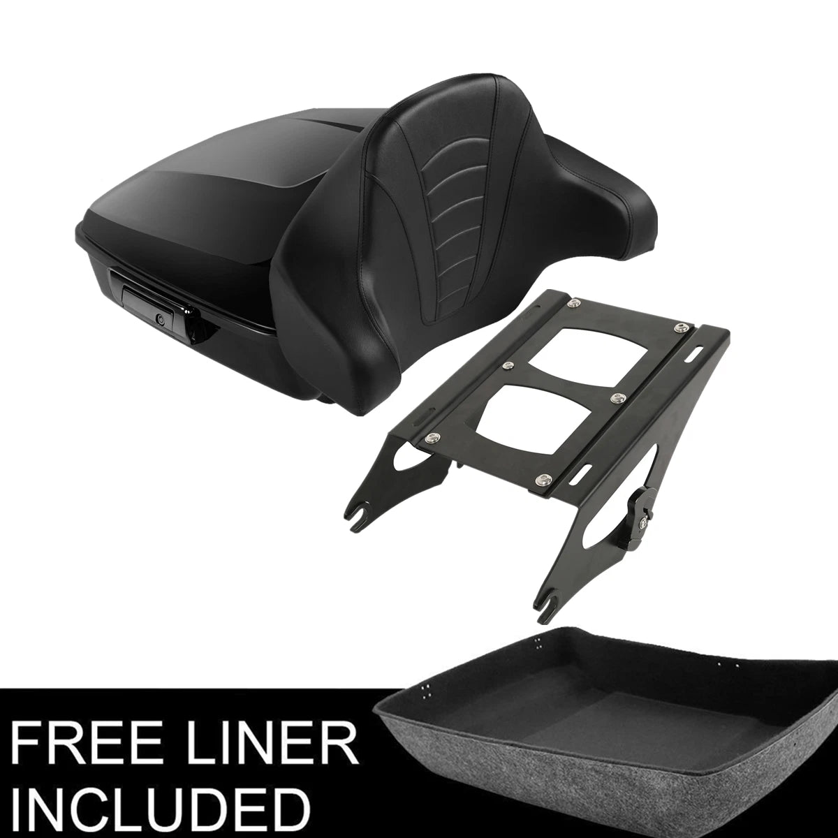 Trunk Backrest Pad Mount Rack for Harley Touring (2014–2025)
