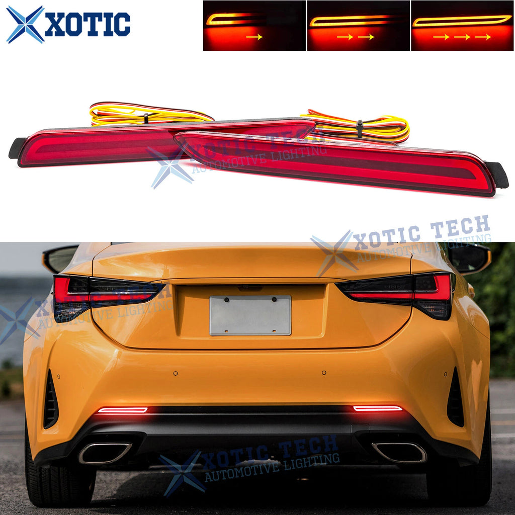 3D LED Rear Bumper Reflector for Lexus IS RX RC (2016–2023)