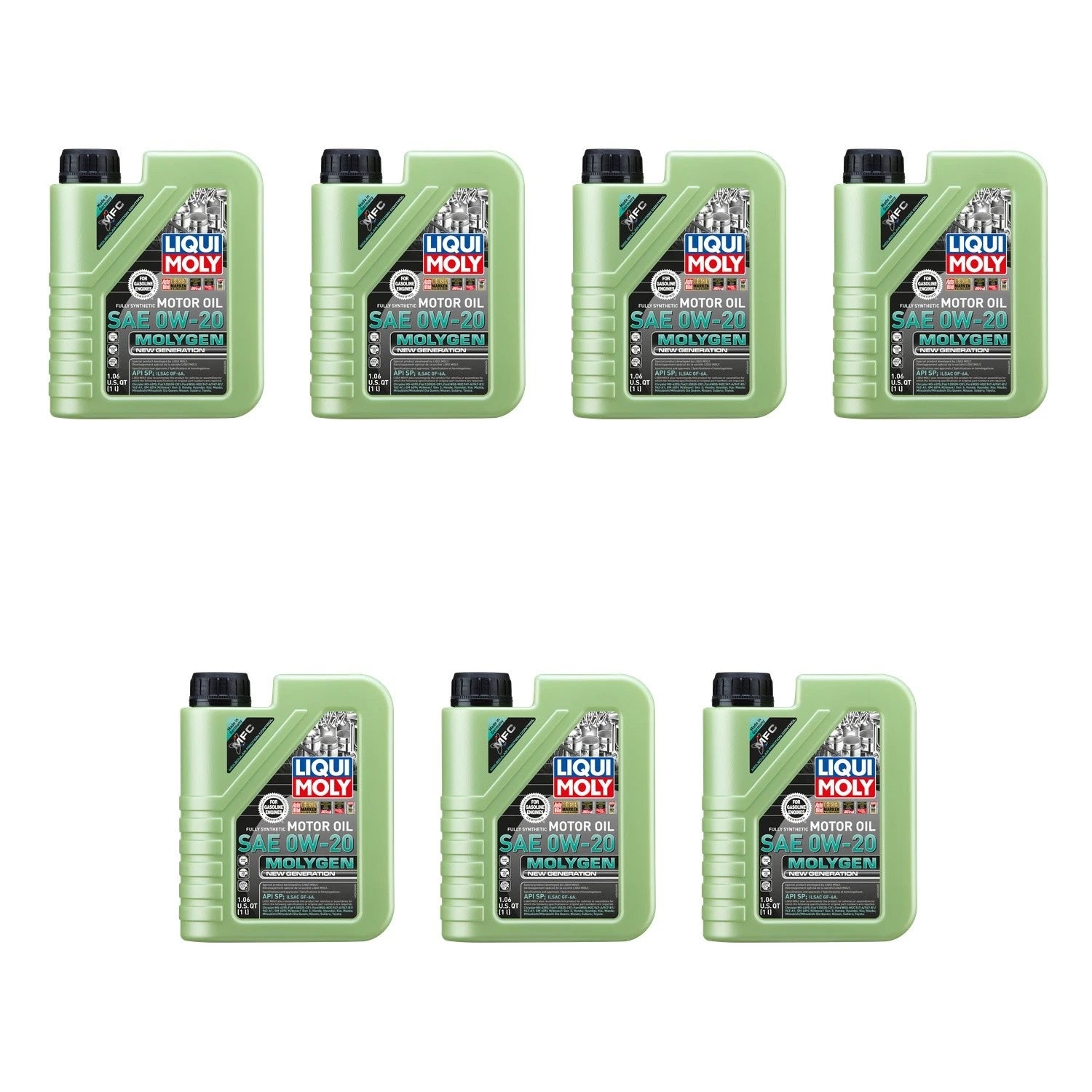 Set of 7 Liqui Moly Molygen 0W-20 Engine Motor Oil for (7L)