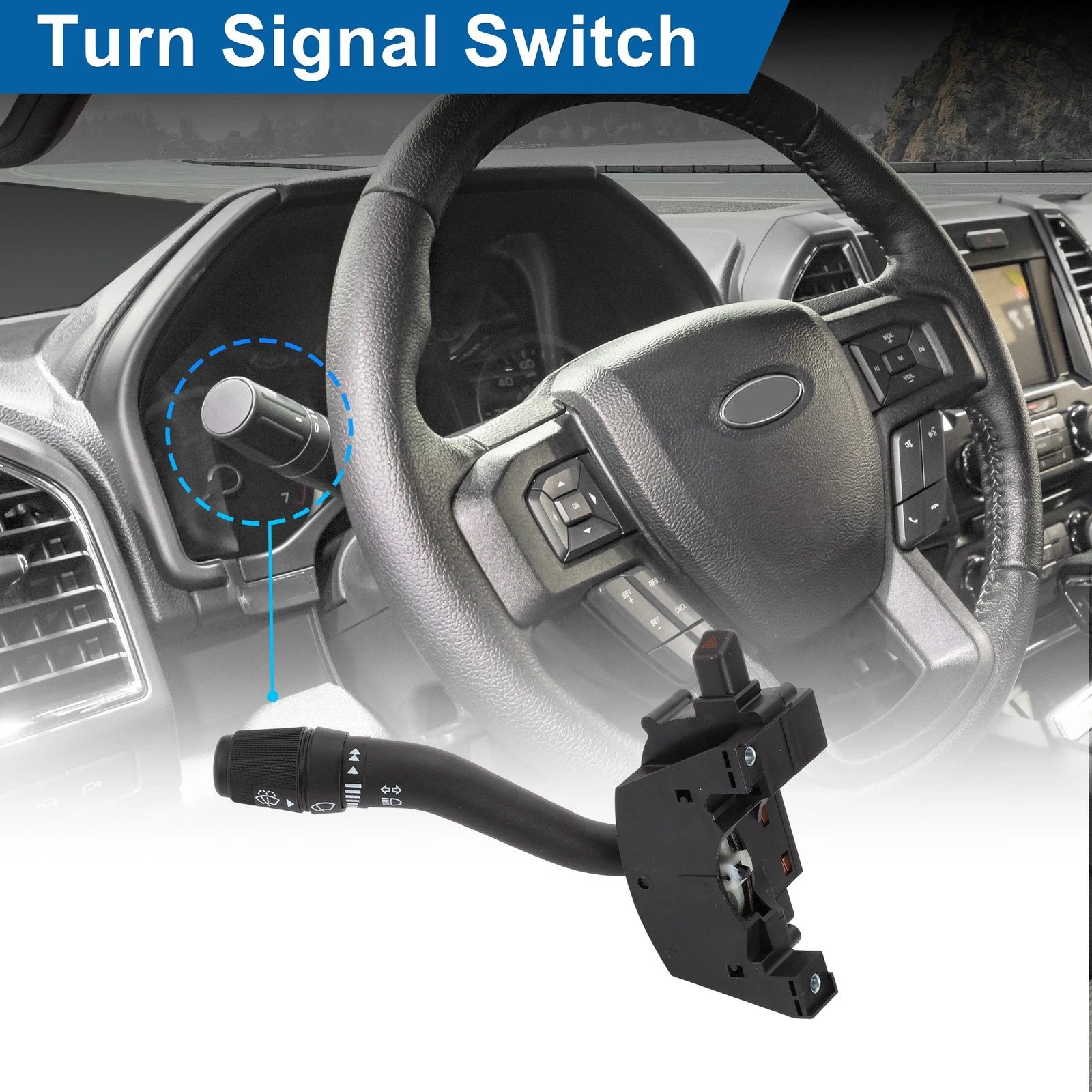 Steering Column Turn Signal Switch Lever for Ford F-150 F-250 (1999–2007)