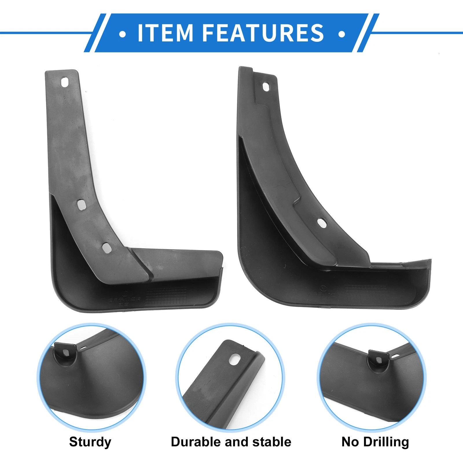 Set of 2 Front & Rear Mud Flaps for Volkswagen Passat B8 (2015–2019)