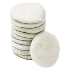 10 Piece Set of 3 Inch Wool Polishing Pads for Auto Detailing