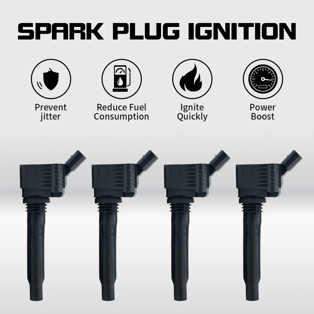 Set of 4 Ignition Coils for Volkswagen Atlas Beetle GTI Golf Jetta (1.8L 2.0L) UF716
