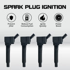 Set of 4 Ignition Coils for Volkswagen Atlas Beetle GTI Golf Jetta (1.8L 2.0L) UF716