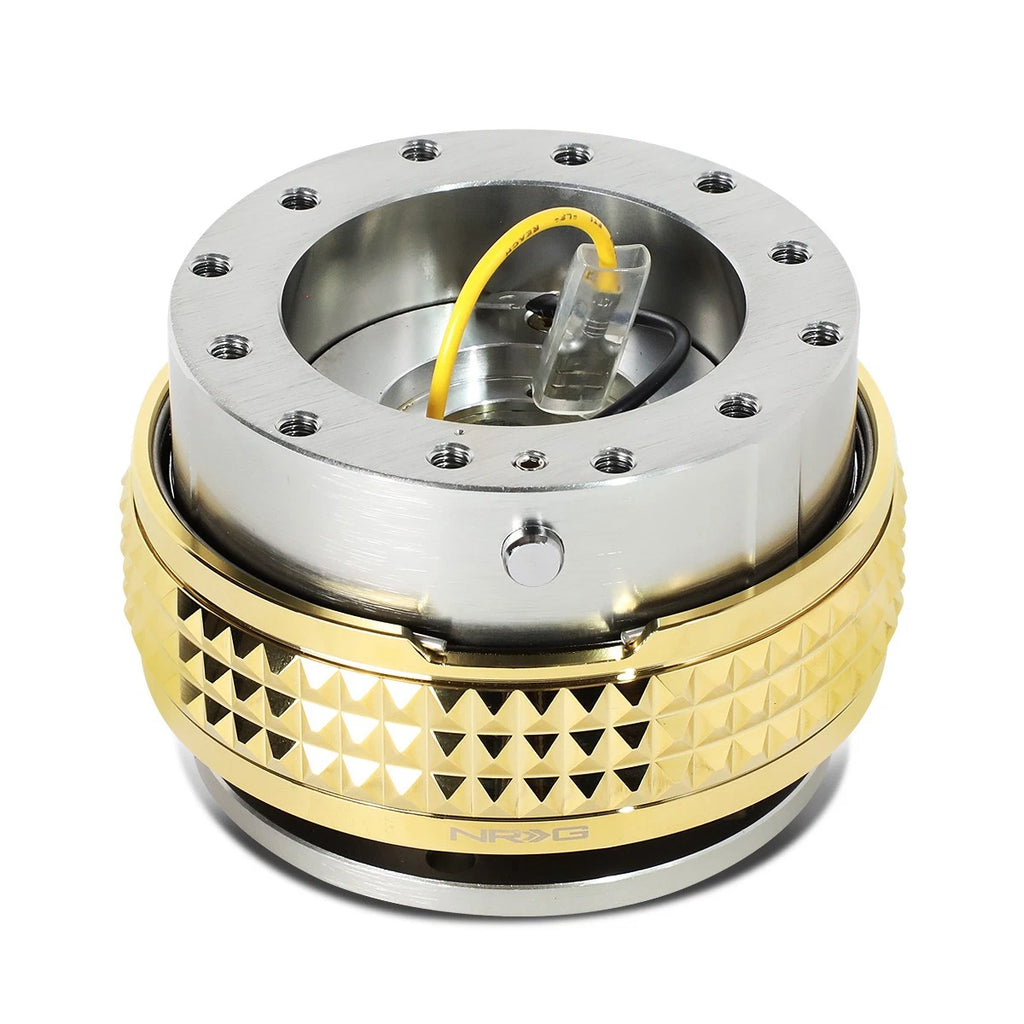 NRG Quick Release Steering Wheel Adapter for Universal Vehicles (Gun Metal/Gold)