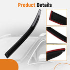 Set of 4 Black Window Rain Guards for Mitsubishi Lancer Sedan (2002–2007)