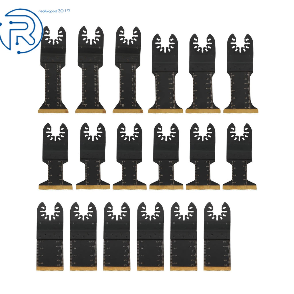 Set of 18 Titanium Oscillating Tool Blades for Oscillating Saws