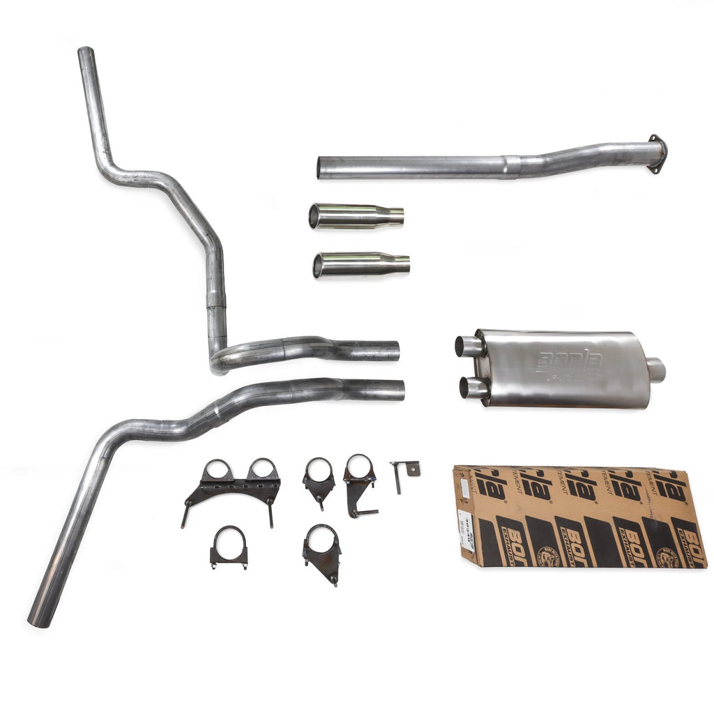 Dual Exhaust Kit for Toyota Tacoma (2016–2023) 2.5" Stainless Roll Tip