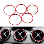 Set of 5 Air Vent Rings Outlet Cover Trim for B Class