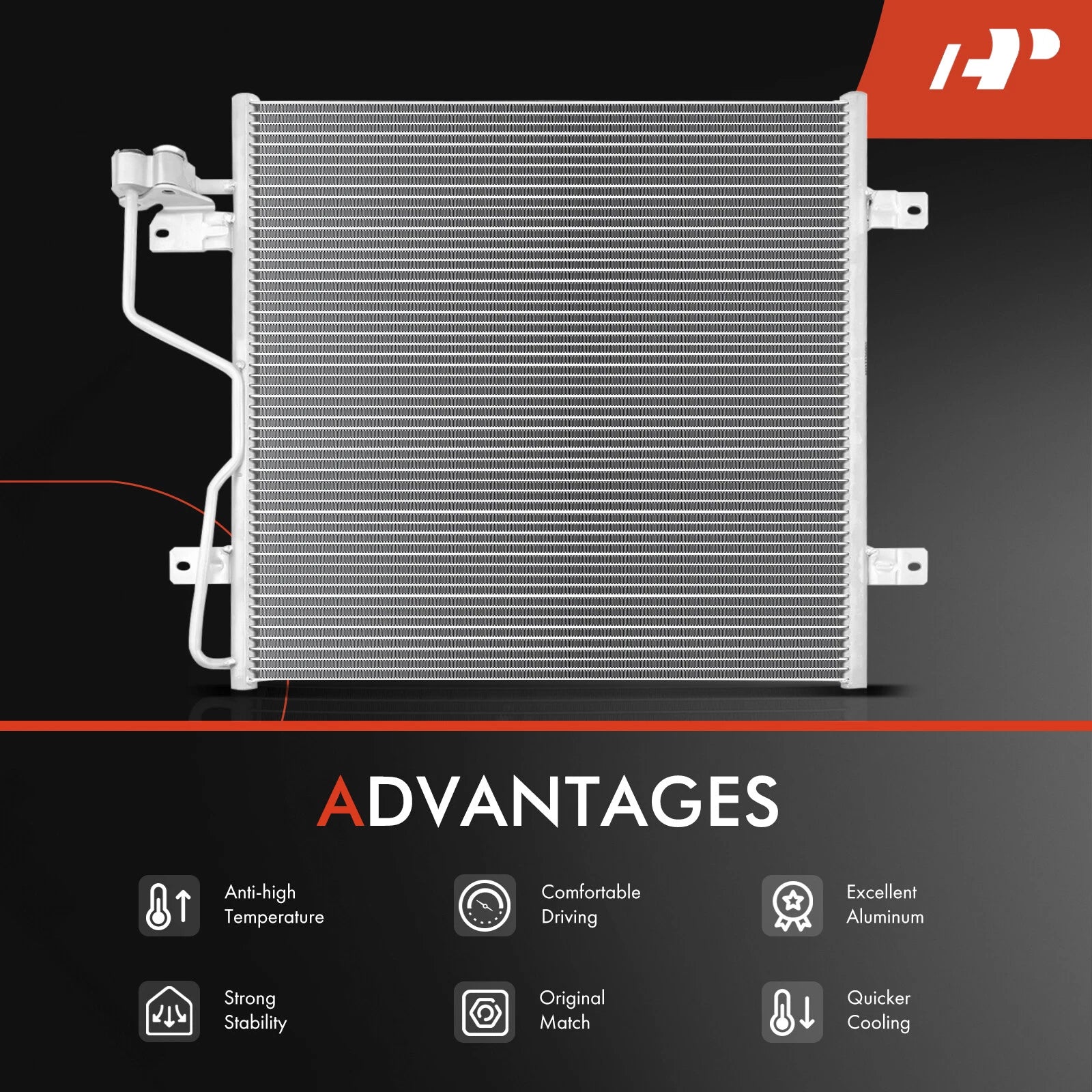 A/C Condenser with Bracket for Jeep Liberty (2005-2007)