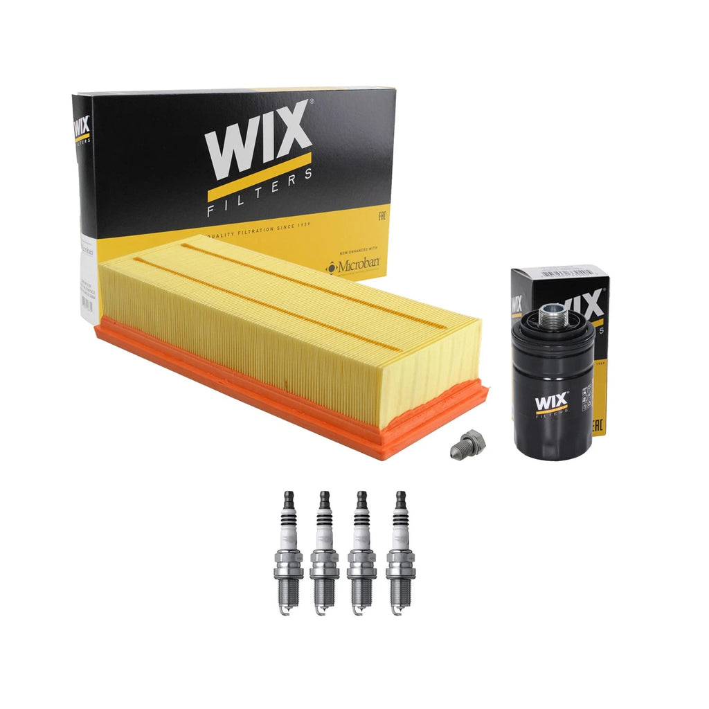 Wix Engine Air Oil Filters & NGK Spark Plug Kit for Jetta Q3 Quattro Tiguan (L4)