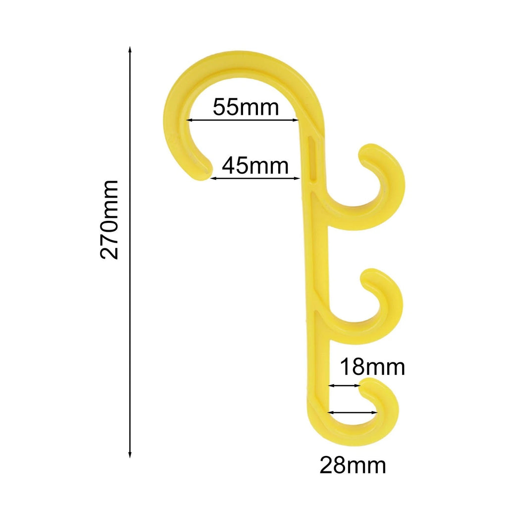S Shape Triple Hook Cable Holder for Heavy Duty Use