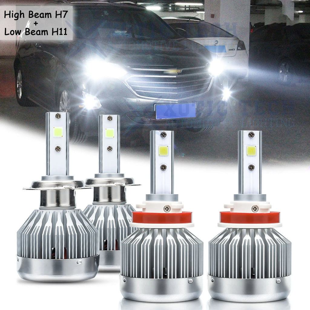 H11 H7 6000K White LED Headlight Bulb for Chevy Traverse (2013–2017)