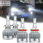 H11 H7 6000K White LED Headlight Bulb for Chevy Traverse (2013–2017)