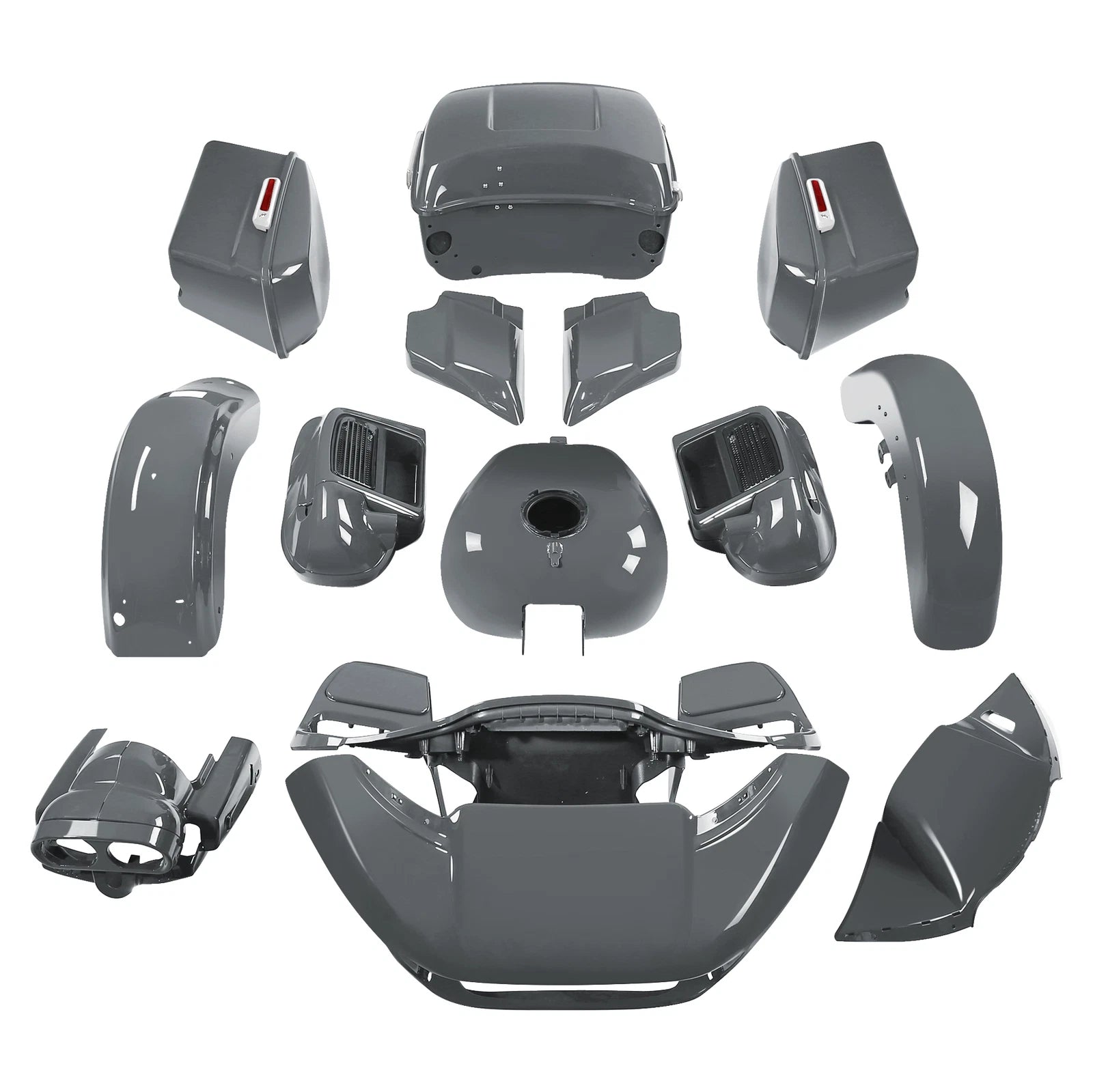 Fairings King Bodywork Kit for Harley CVO Road Glide (2018) Gunship Gray