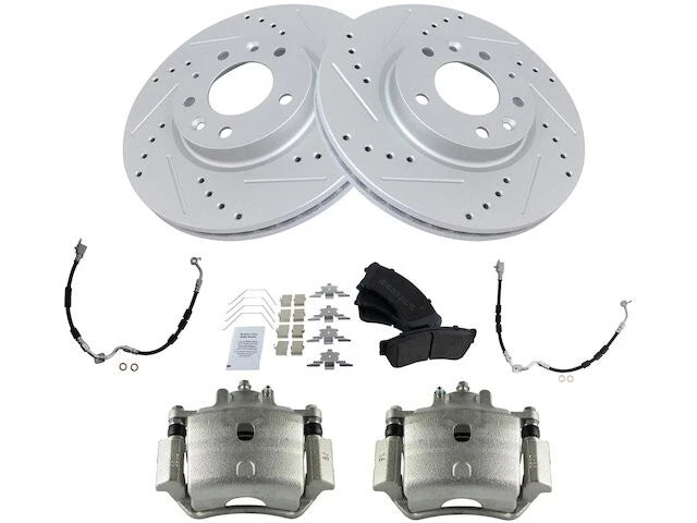 Set of 4 Front Brake Pads Rotors Calipers for Mazda 6 (2006–2008) NV734YR