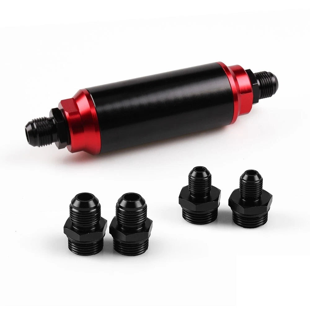 Inline Fuel Filter for Universal Applications (Cleanable, High Flow)