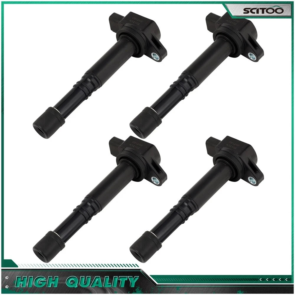 Set of 4 Ignition Coils for Honda Accord Civic CR-V Element S2000 Acura TSX RDX RSX