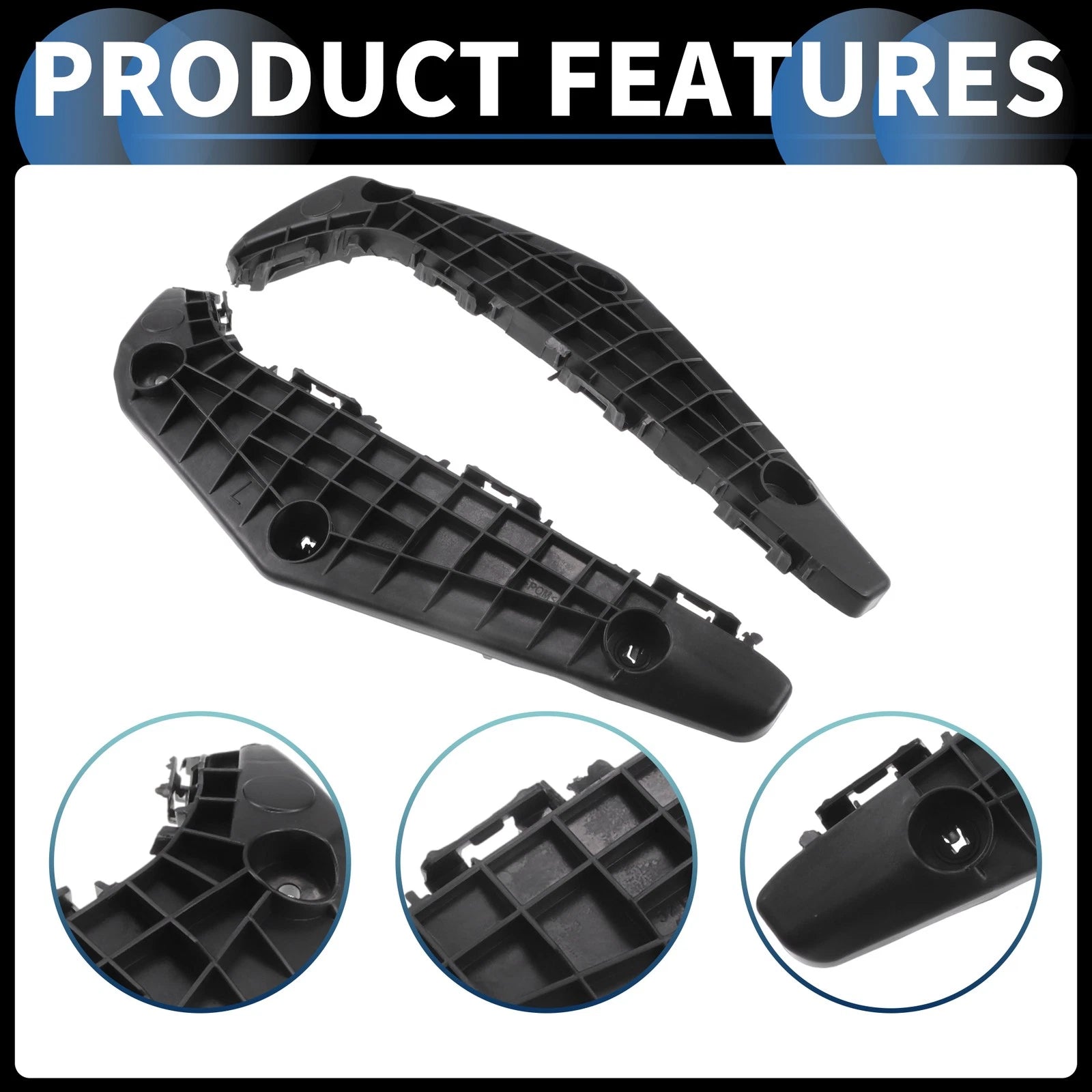 1 Pair Front Bumper Retainer Bracket No. 521450E050 for Toyota Highlander (2011–2013)