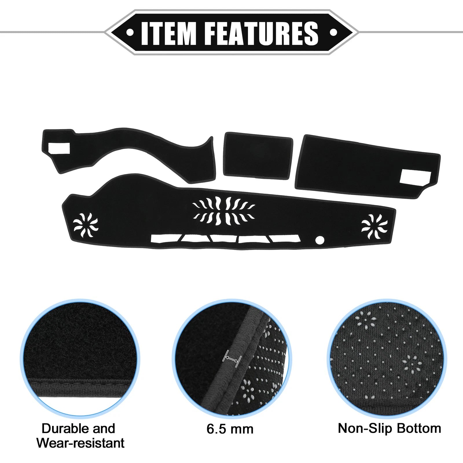Dashboard Cover Mat Protector for Lexus IS 30 Series (2013–2023) Black