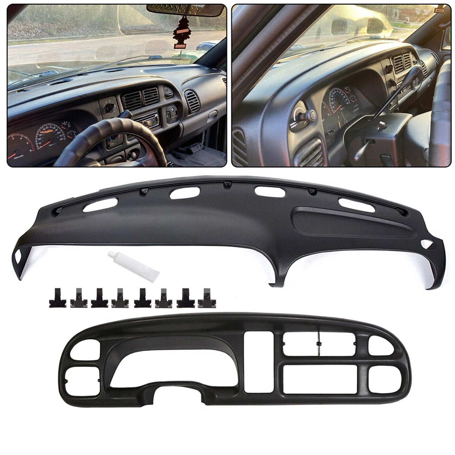 Dash Bezel & Dashboard Cover for Dodge Ram 1500 1998-2001, Ram 2500 3500 1998-2002