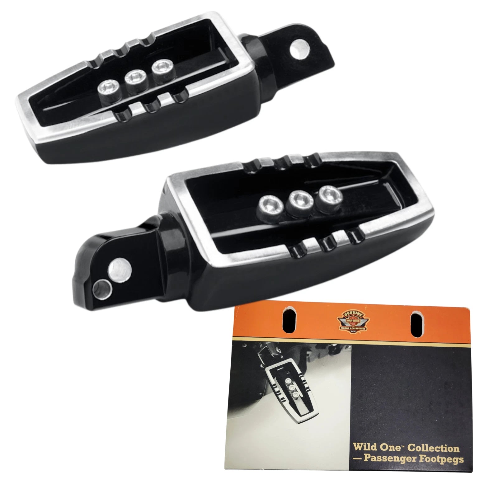 OEM Wild One Passenger Footpegs for Harley-Davidson (2021–Present) Gloss Black