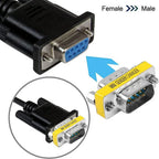 5Pcs DB9 D-SUB 9 Pin Male to Male Gender Changer Adapter