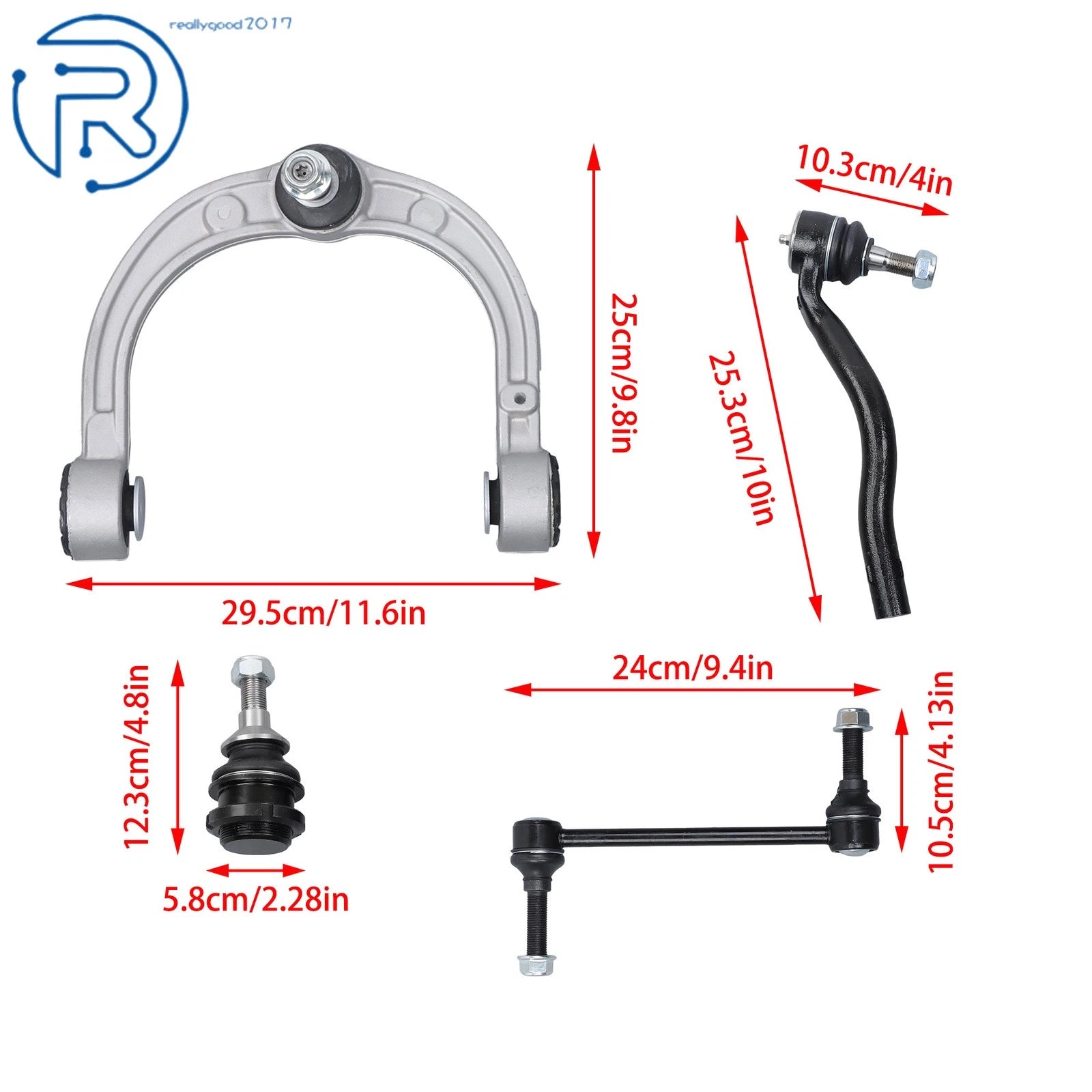 8Pcs Front Control Arm Ball Joint Kit for Mercedes Benz GL320 GL350 (2007–2012)