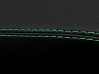 Leather Console Lid Armrest Cover for Ford Mustang (2005–2009) Green Stitch