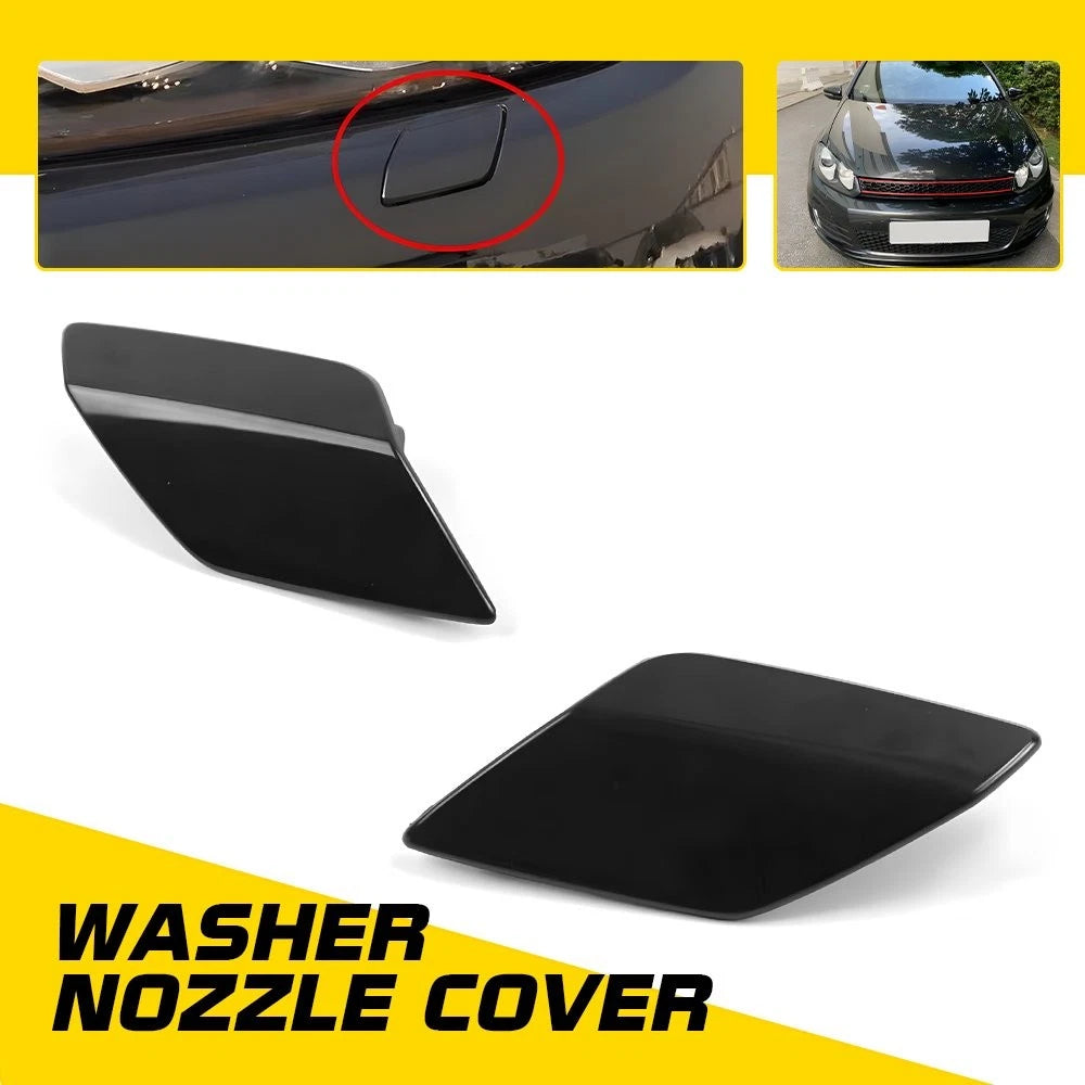 2X Headlight Washer Jet Spray Cover Cap for VW Golf 6 (2009–2013) EXV