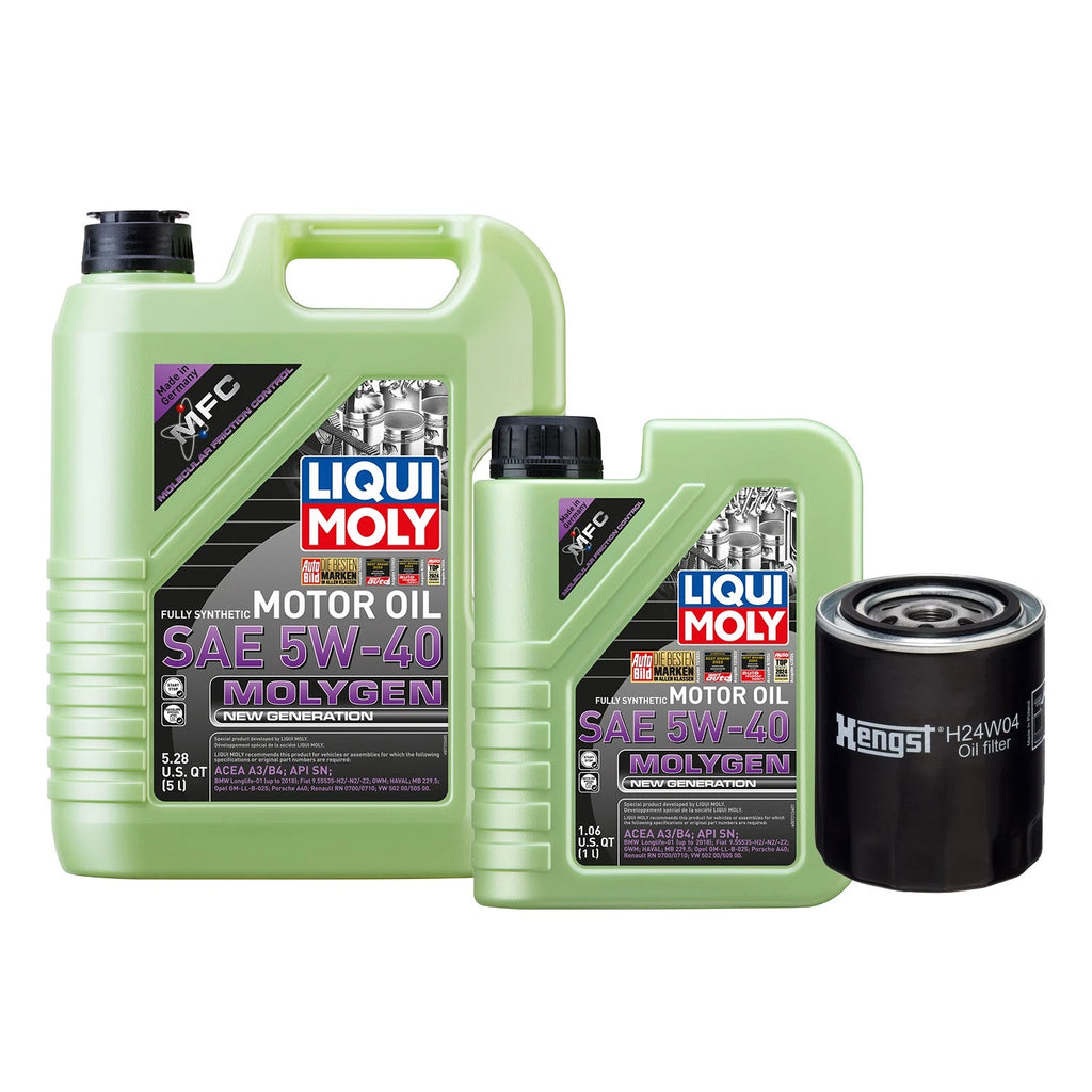 6L Liqui Moly Molygen 5W-40 Oil Change Kit for Audi ATQ 2.8L (1996–1999)