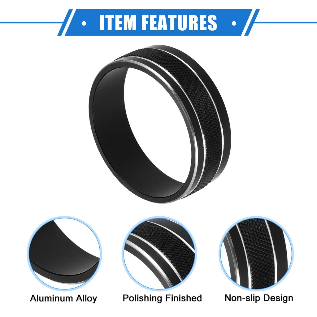 3pcs AC Switch Knob Cover Ring for Jeep Wrangler JK JKU (2011–2018) Black